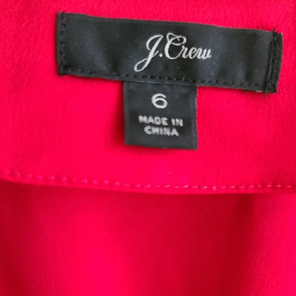J Crew Blouse, Size 6, Red - Picture 5 of 5
